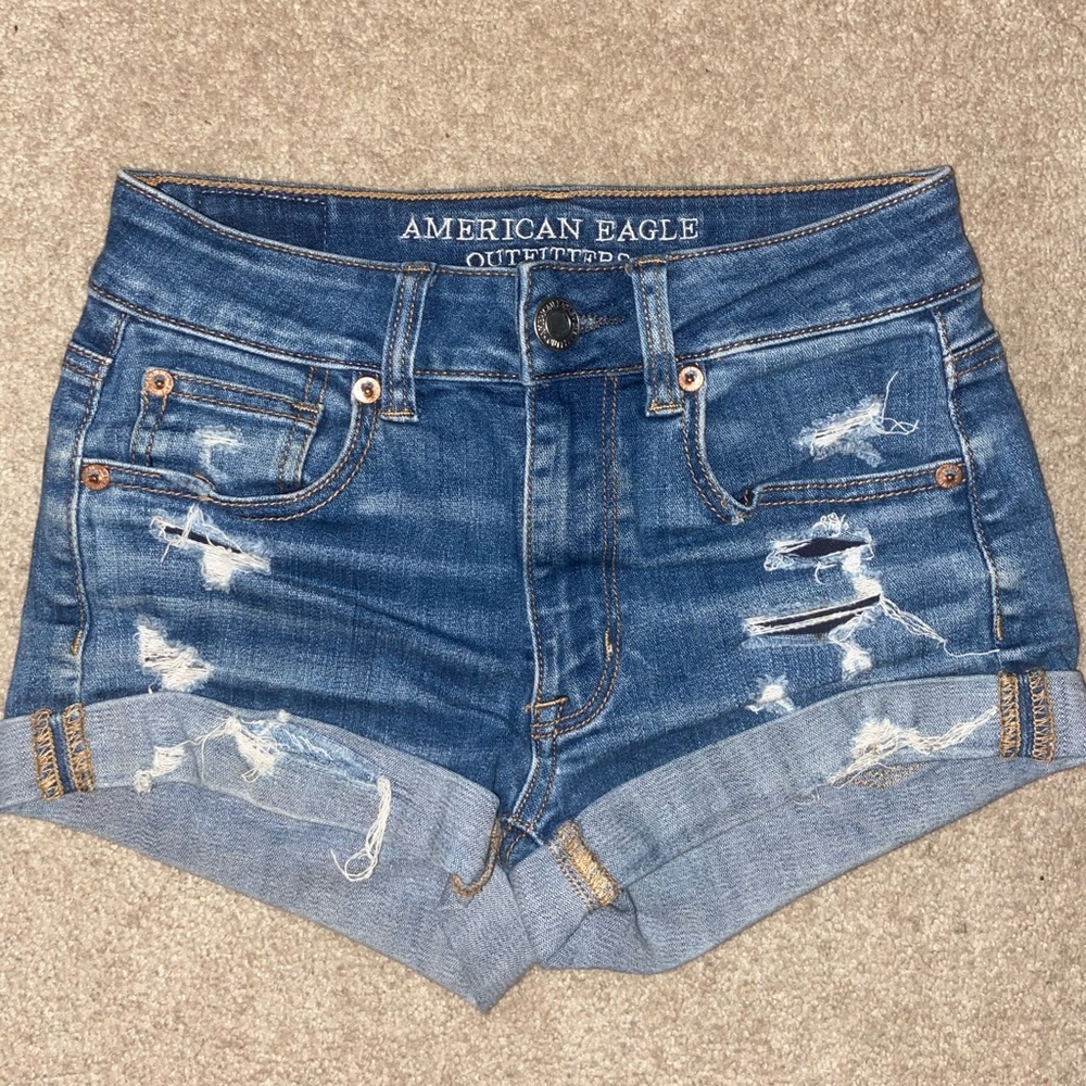 American Eagle ripped jean shorts